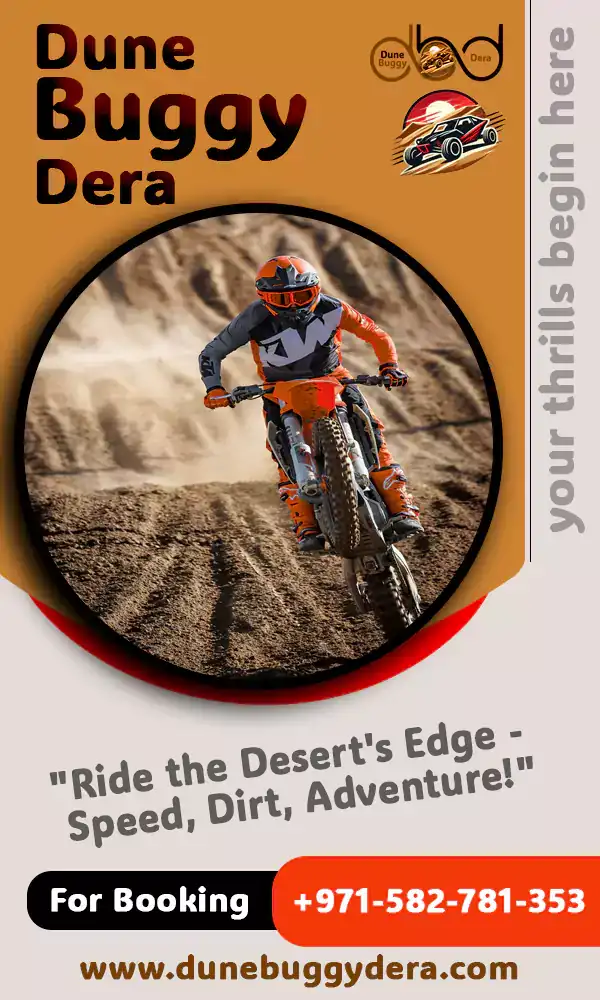 Dubai dirt bike desert adventure – motocross rider by Dune Buggy Dera